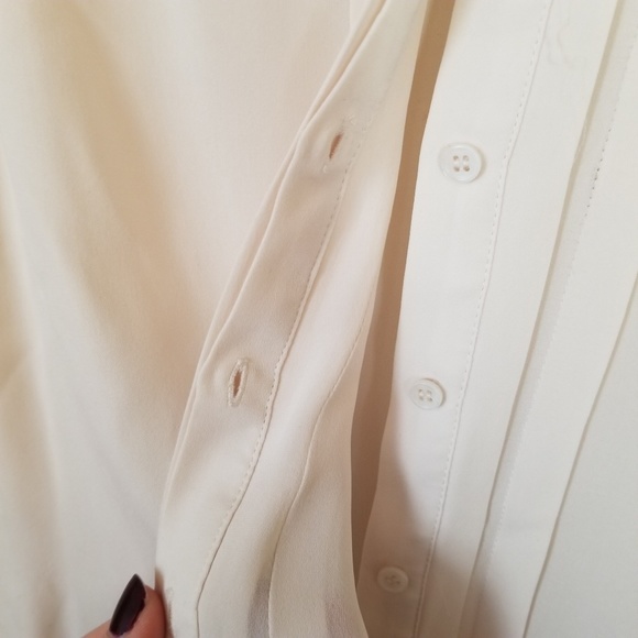 Joie ivory silk lace inset blouse Med - Picture 5 of 8